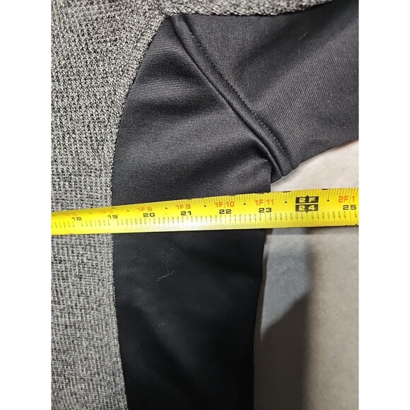 Spyder Sweater Mens XL Gray Black Pullover Quarter Zip Waffle Knit Jacket - Picture 6 of 9